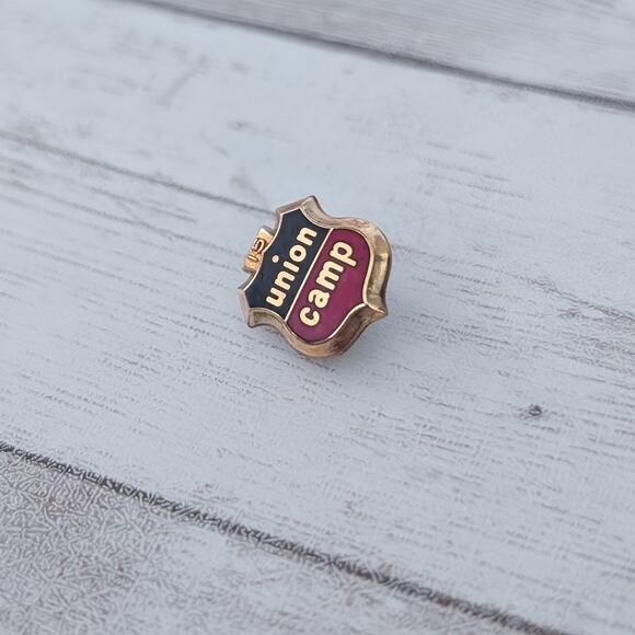 Vintage Button Hole Pin 1/10 10K GF Union Camp 15 Year Service Award Shield - Picture 3 of 7